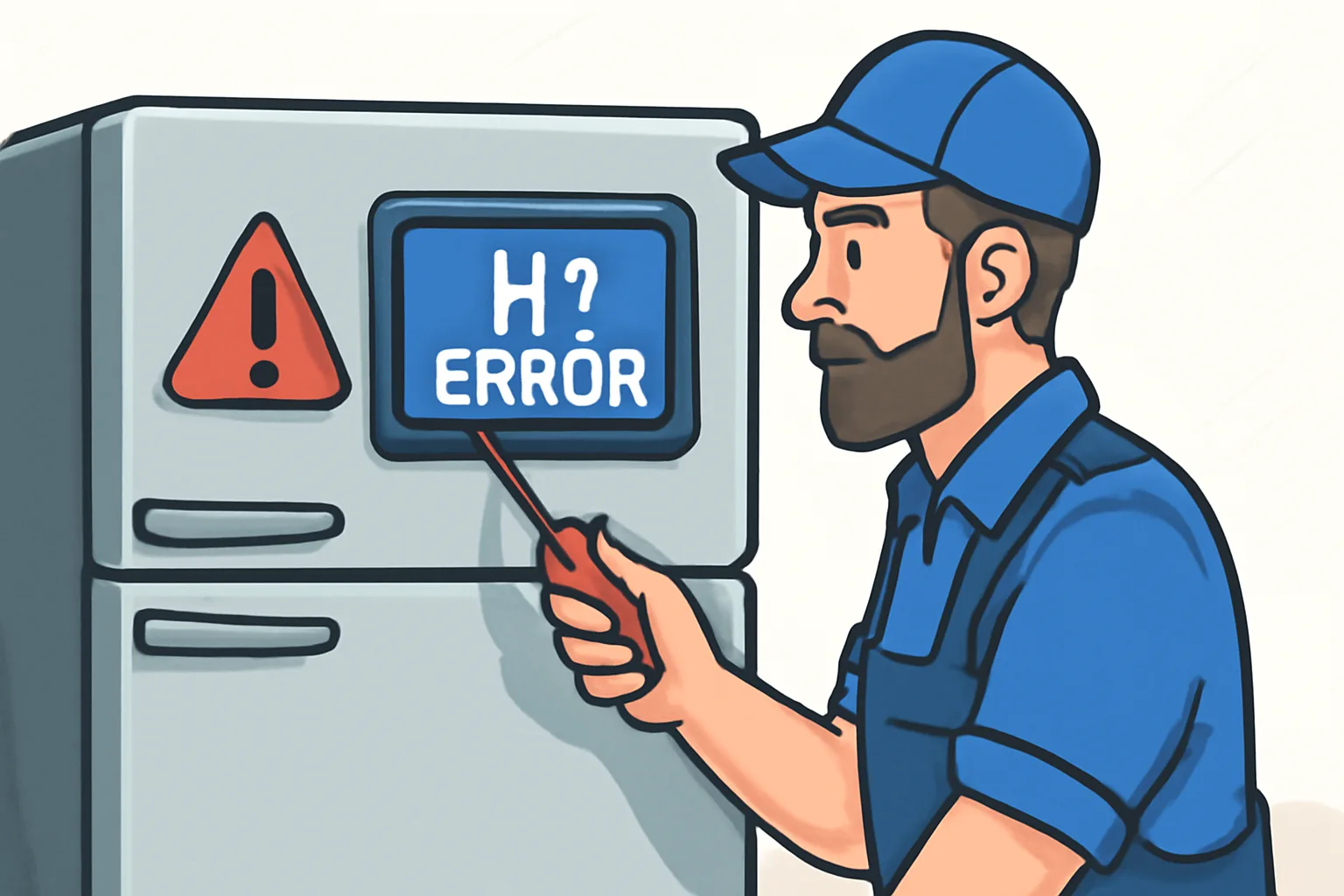 تعمیر ارور h1 یخچال اسنوا