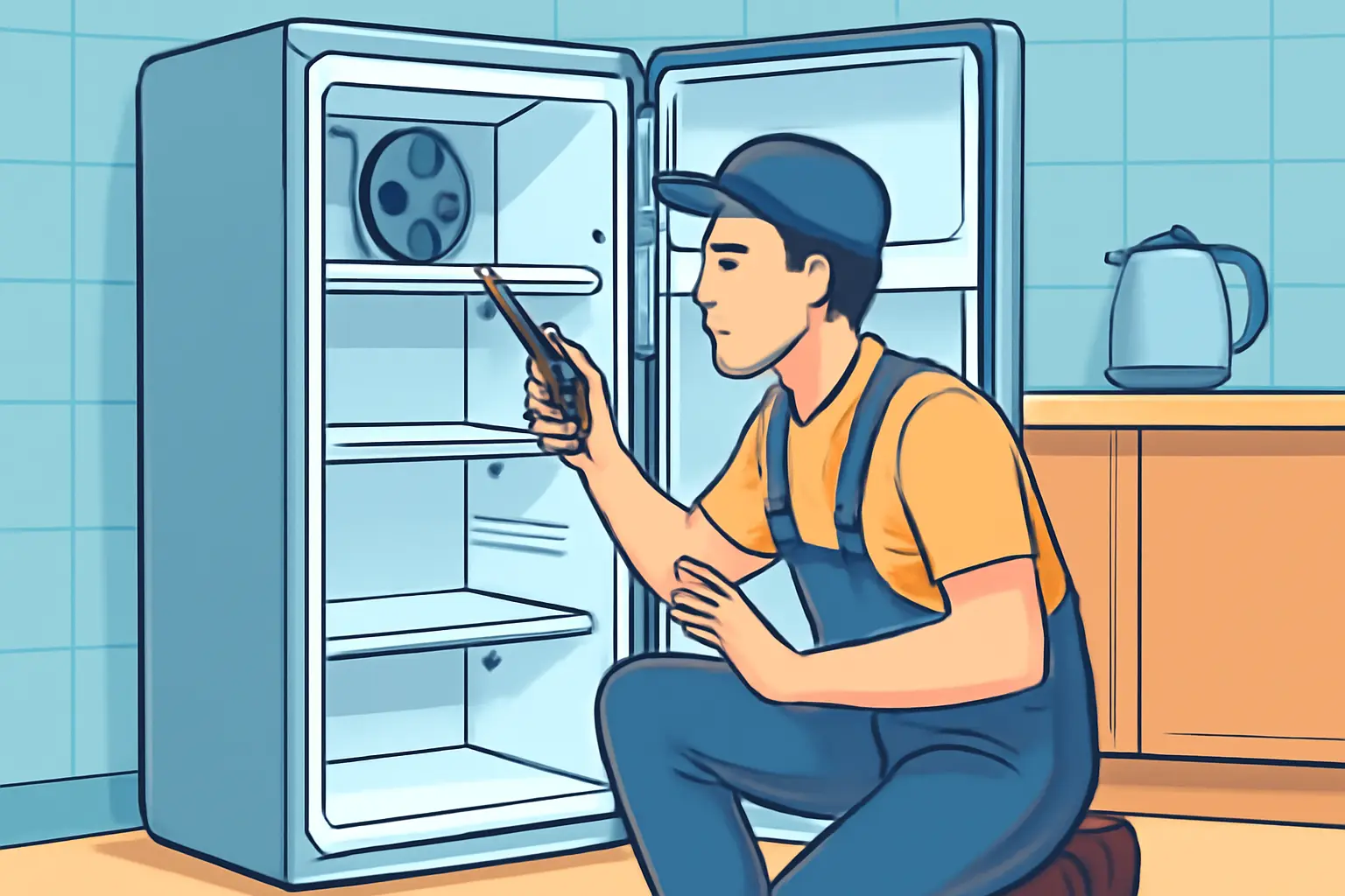 بررسی فن و مشکل سرد نکردن یخچال اسنوا